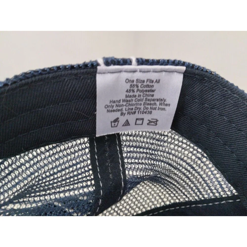 Hard Rock New York Couture Distressed  Purple Blue Mesh Trucker Hat - Picture 7 of 8
